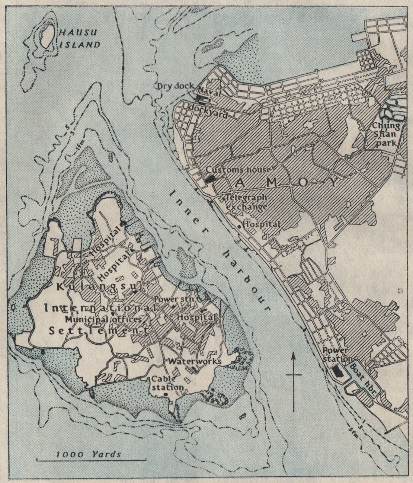 Amoy (XIAMEN). China. WW2 ROYAL NAVY INTELLIGENCE MAP 1945 old vintage